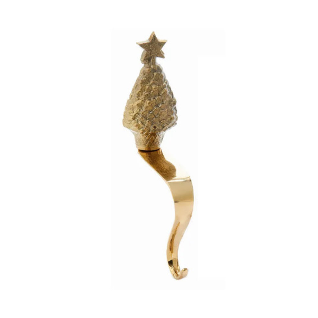 MH Stocking Hanger - Tree - Brass
