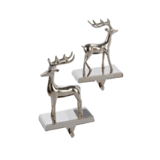 MH Stocking Hanger - Reindeer - Silver -  Left & Right Facing