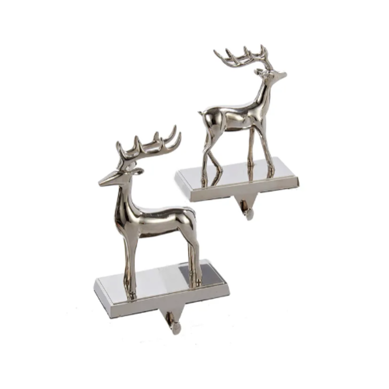 MH Stocking Hanger - Reindeer - Silver -  Left & Right Facing