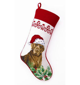 MH Stocking - Needlepoint - Dog - Chocolate Lab