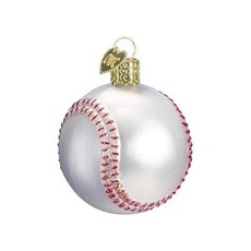 MH Ornament - Blown Glass - Baseball