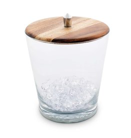 MH Ice Bucket - Tribeca - Glass w/Wood Lid