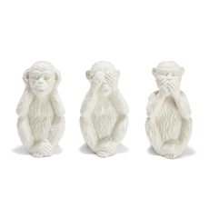 MH Object - See No Evil Monkeys - White - S/3