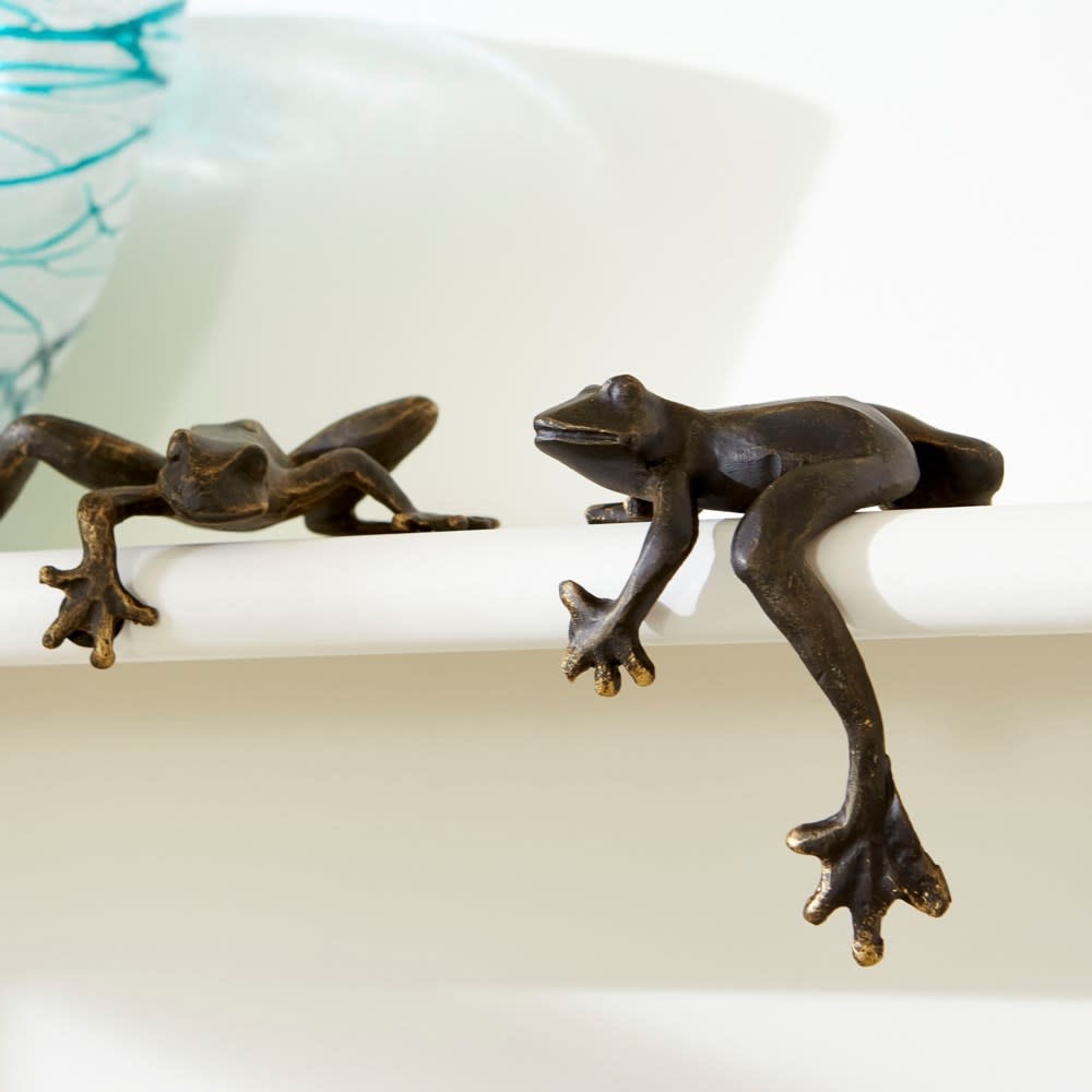 3pcs Iron Art Small Animal Shaped Frog Decorative Hooks, Suitable