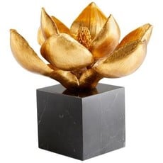 MH Sculpture - Edelweiss - Gold on Black Slate Base