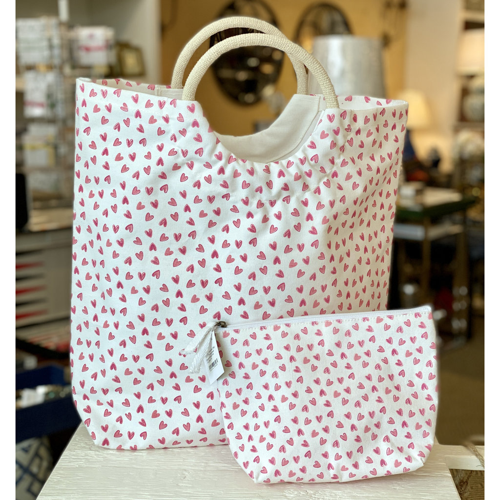 Tote - Sweetheart Shore White/Pink - 20x17