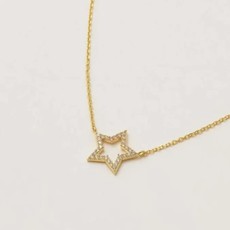 Necklace - Open Star - Gold Plated