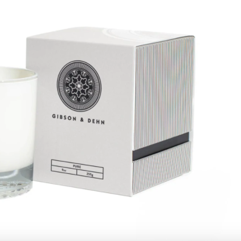 MH Gibson & Dehn -  9 0z Candle - Pure