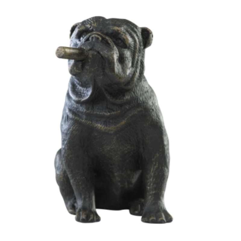 Sculpture - Mini Bulldog w/ Cigar - 4.5x3.5x5.5