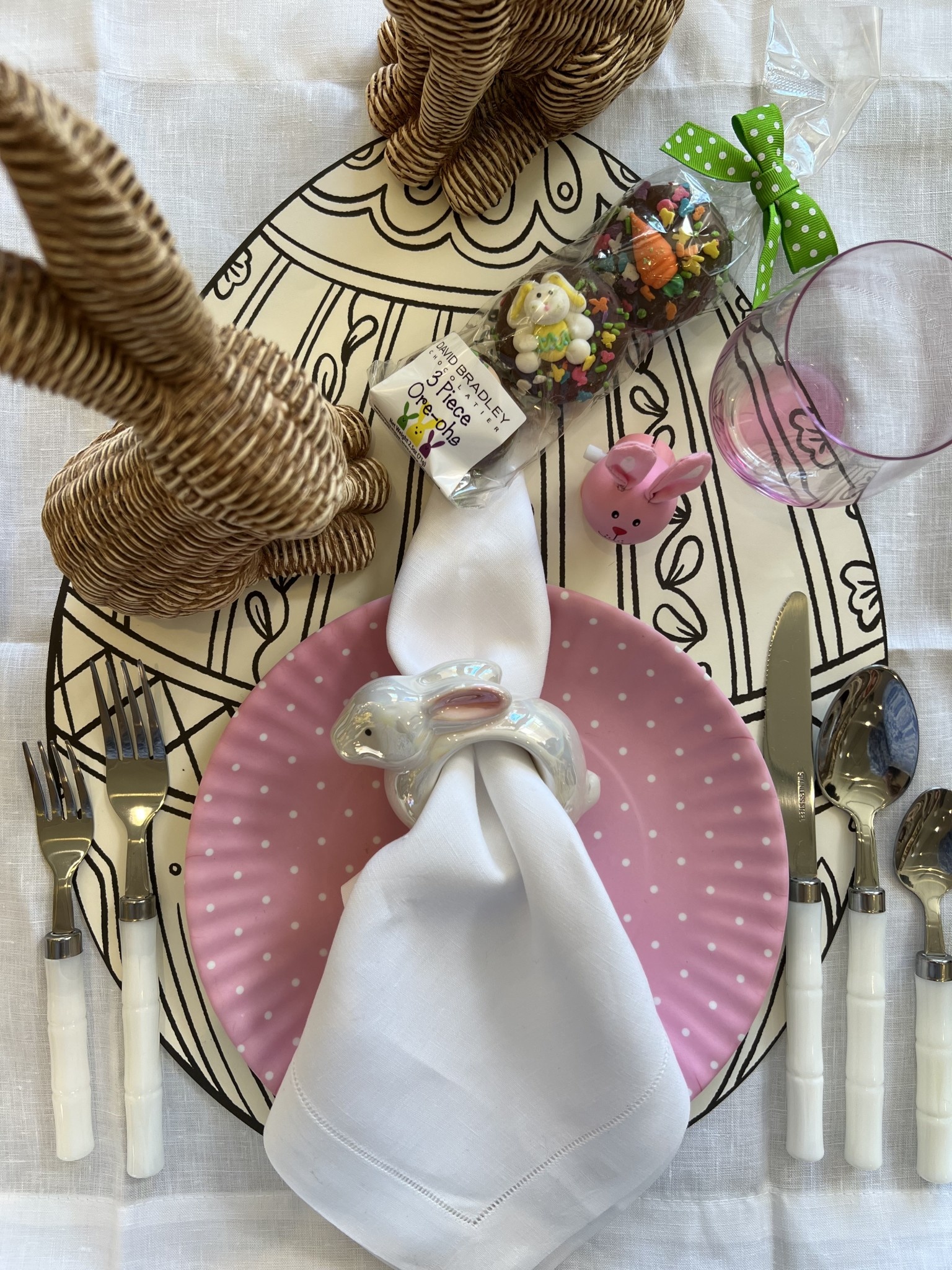 Napkin Ring Bunny Ceramic Maze Home Store
