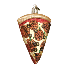 Ornament - Blown Glass - Pizza Slice