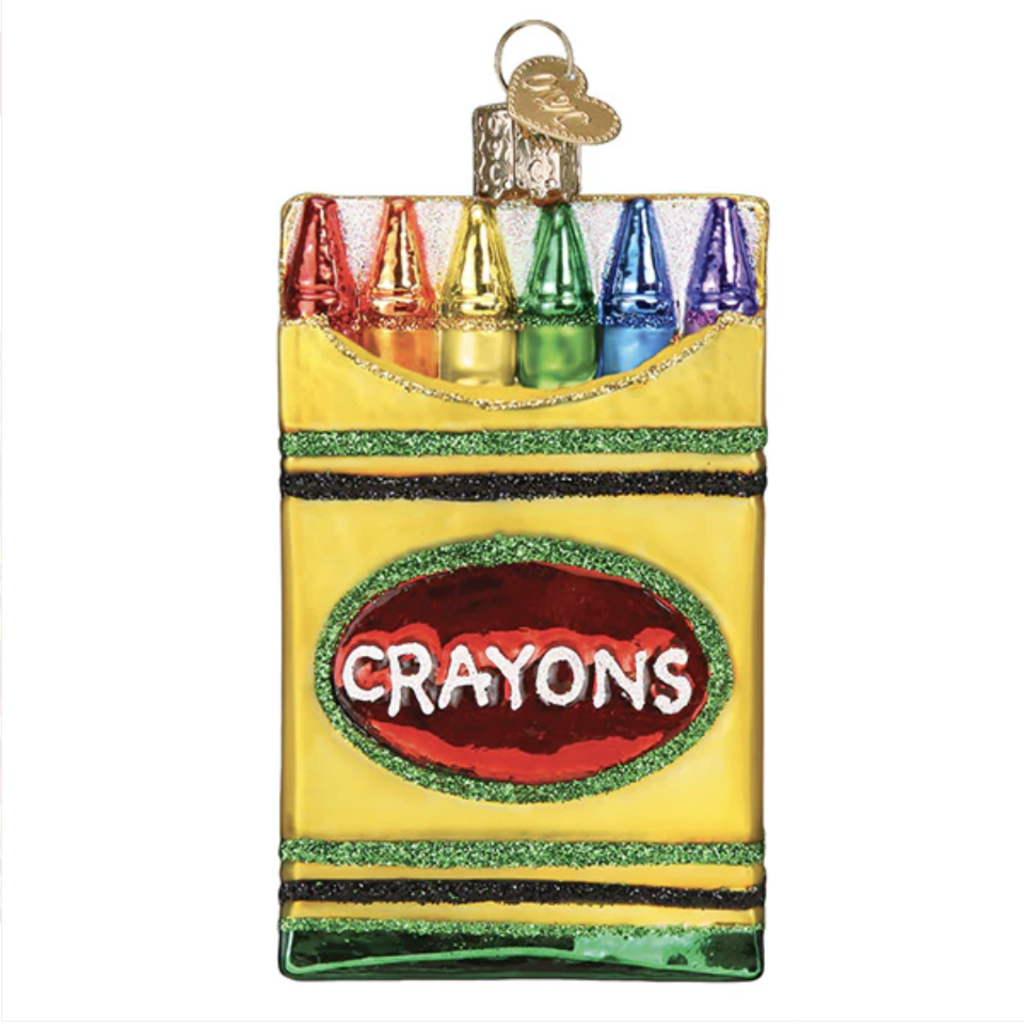 Ornament - Blown Glass - Box of Crayons