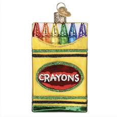 Ornament - Blown Glass - Box of Crayons
