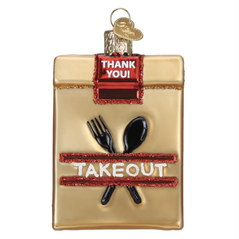 Ornament - Blown Glass- Takeout Bag
