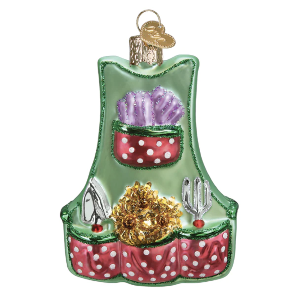 Ornament - Blown Glass - Gardening Apron