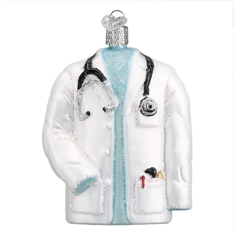 Ornament - Blown Glass - Doctor's Coat