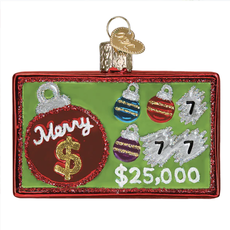 Ornament - Blown Glass - Merry Ticket