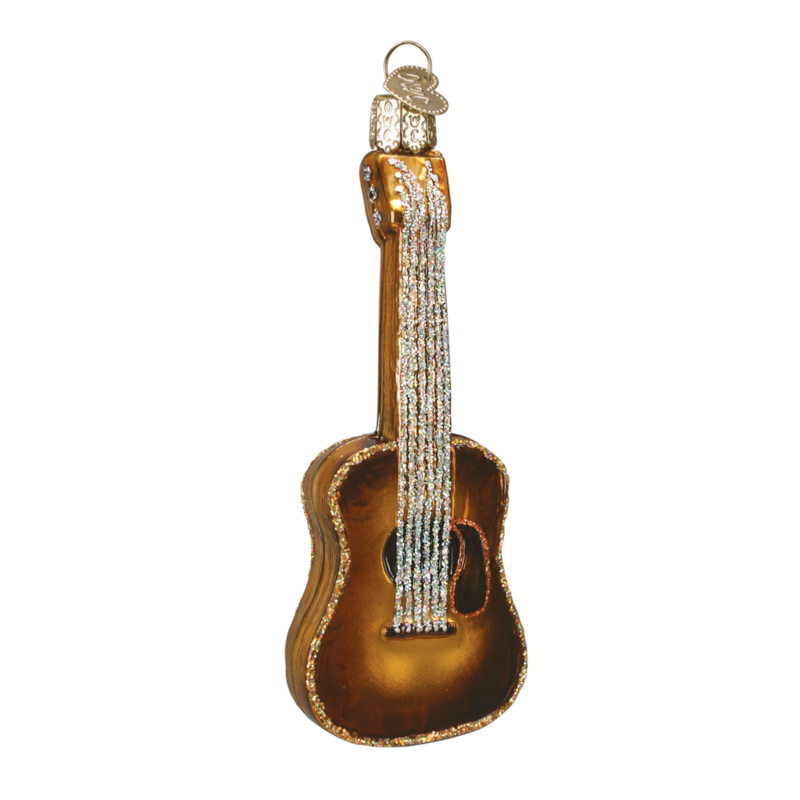 MH Ornament - Blown Glass - Guitar