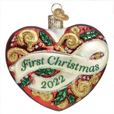 Ornament - Blown Glass - '22 First Christmas