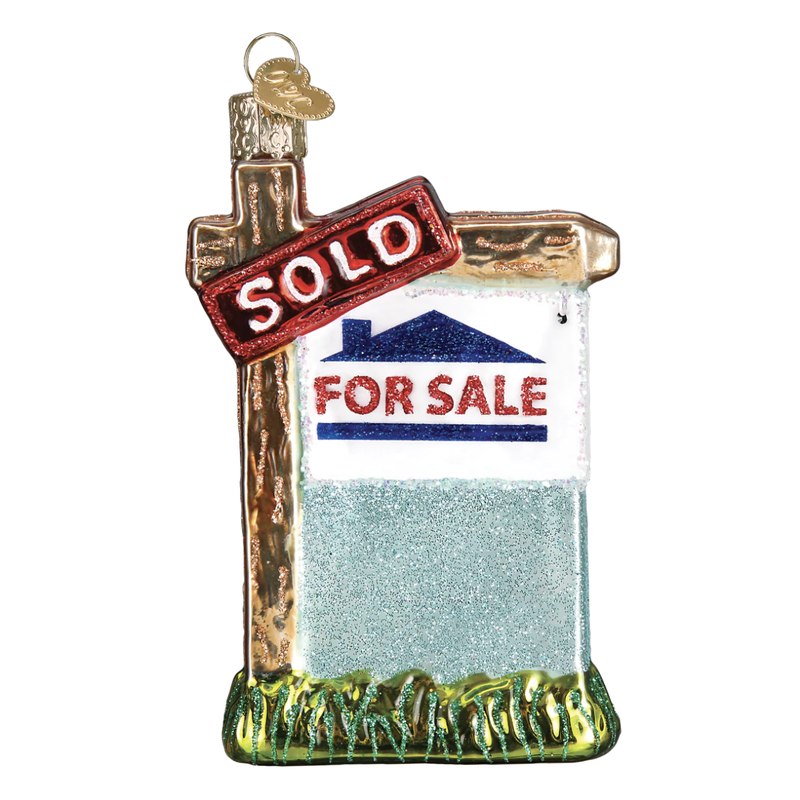 Ornament - Blown Glass - Realty Sign