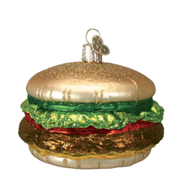 Ornament - Blown Glass - Cheeseburger