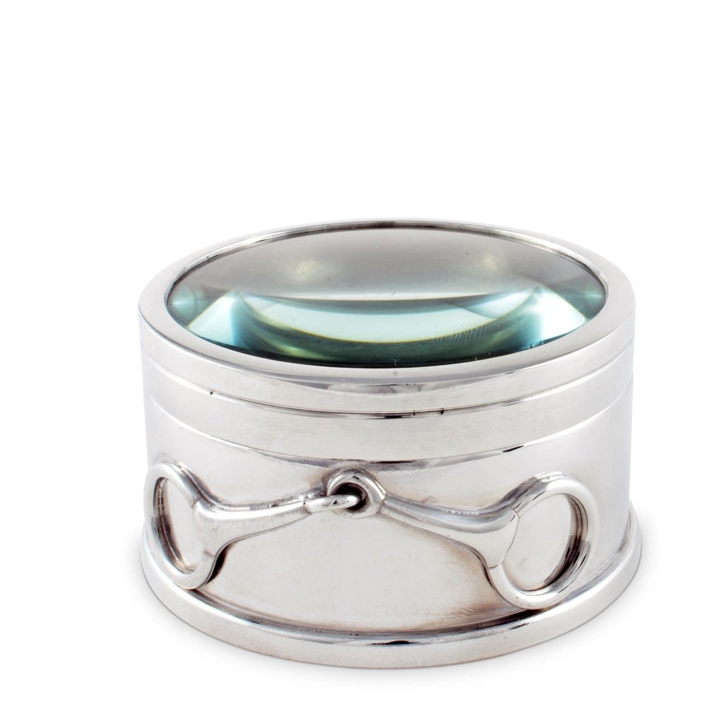 MH Magnifier - Equestrian  Bit Box - Pewter
