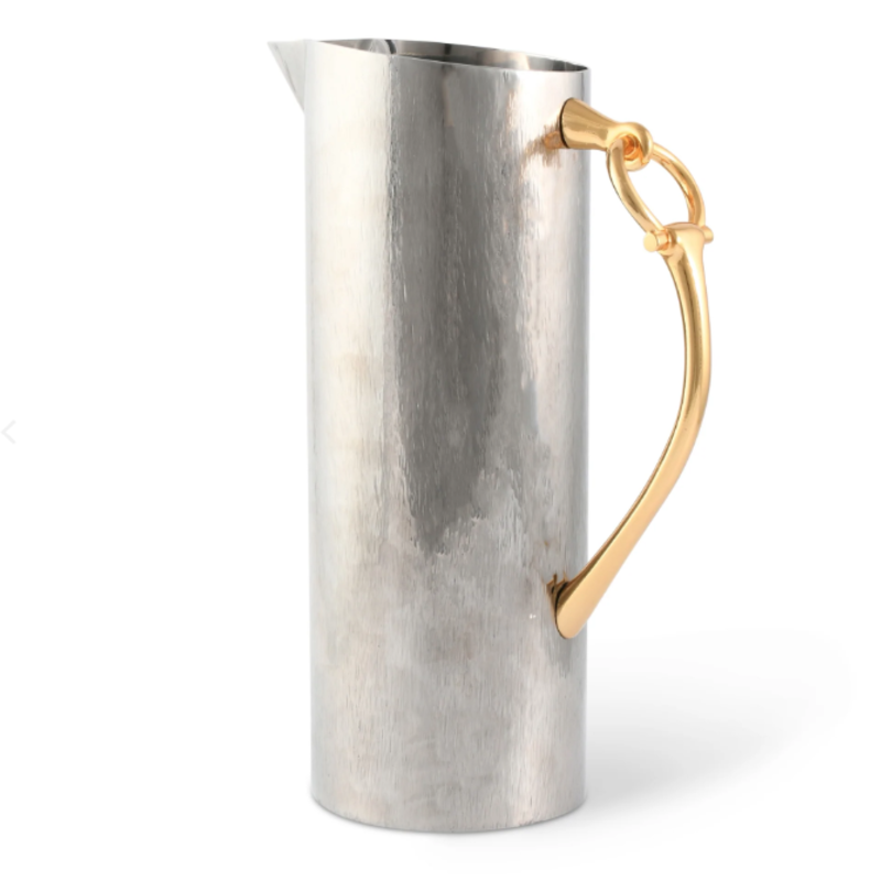 Pitcher - Stainless Steel - Equestrian Bit Gold Handle