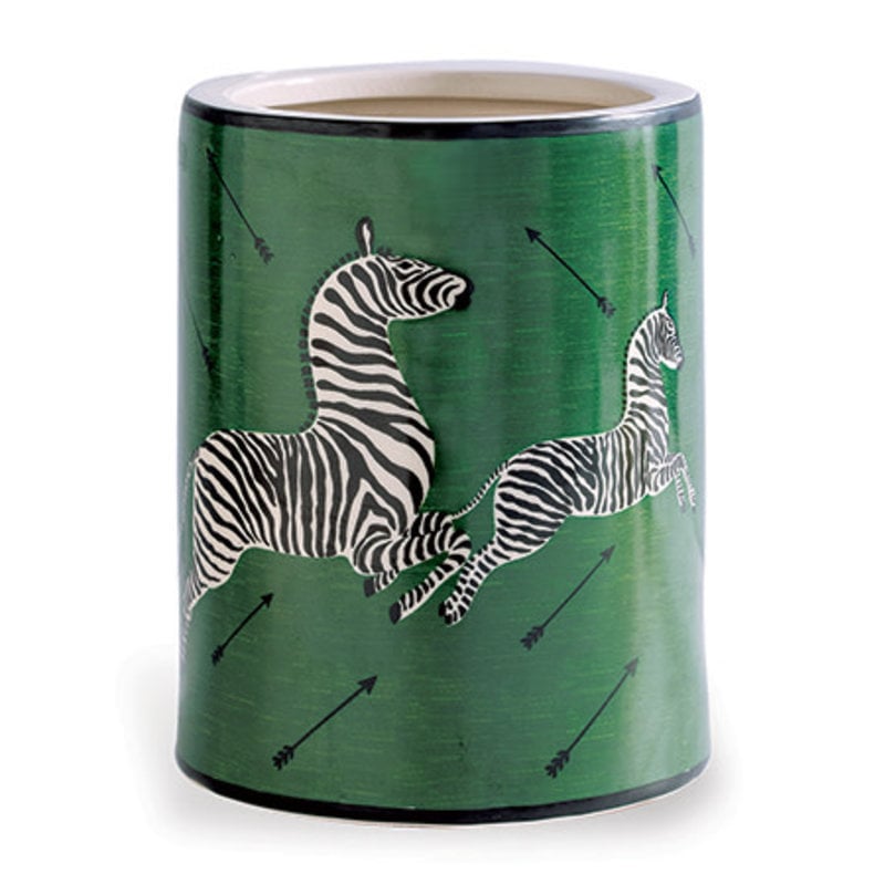 Ice Bucket - Scalamandre Zebra - Green