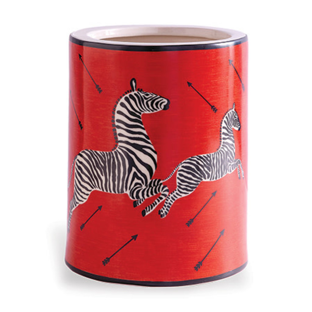 MH Ice Bucket - Scalamandre Zebra - Red