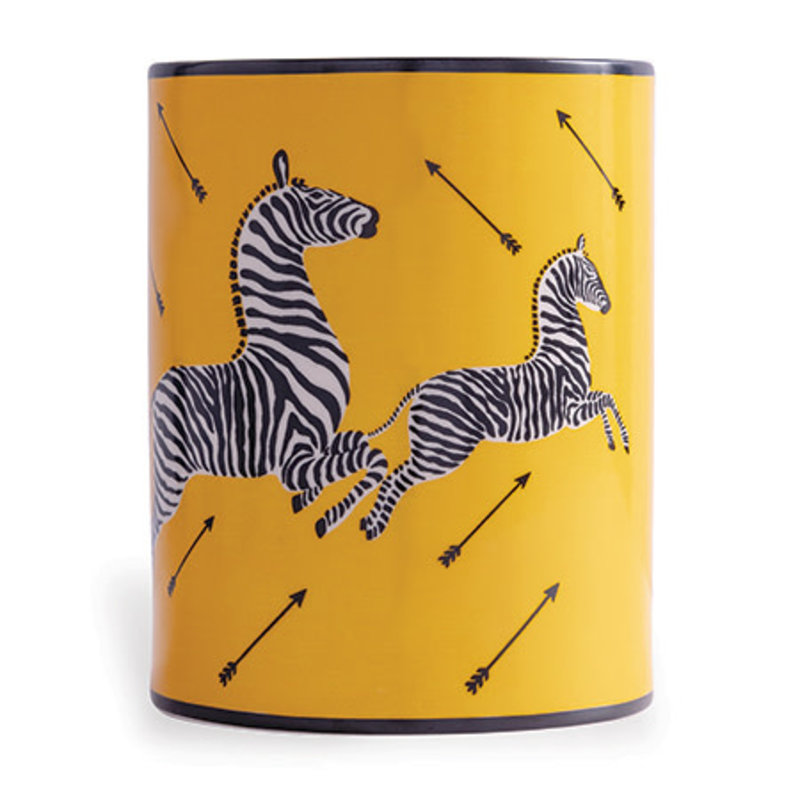 Ice Bucket - Scalamandre Zebra - Yellow