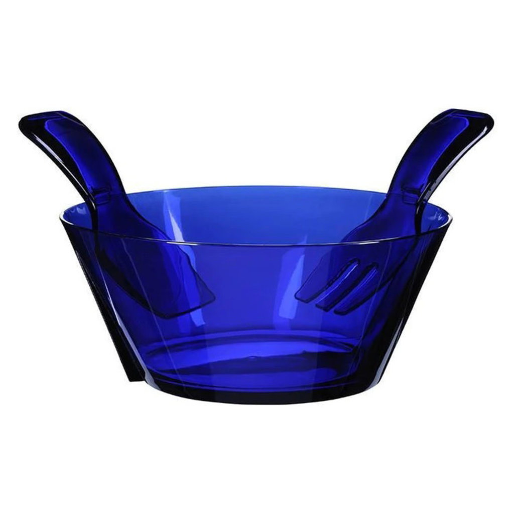 MH Salad Bowl w/Servers - Synthetic Crystal - Blue