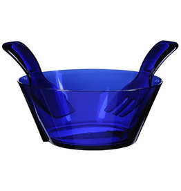 MH Salad Bowl w/Servers - Synthetic Crystal - Blue
