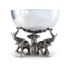 Bowl - Stainless - Elephant Base - 6"W x 5.75"T