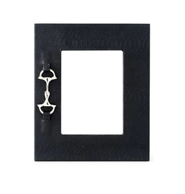 Frame - Black Leather w/Silver Horse Bit - 5x7"