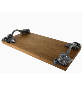 MH Cheese Board - Autumn Vine Wood & Pewter - 10"x18"x3"