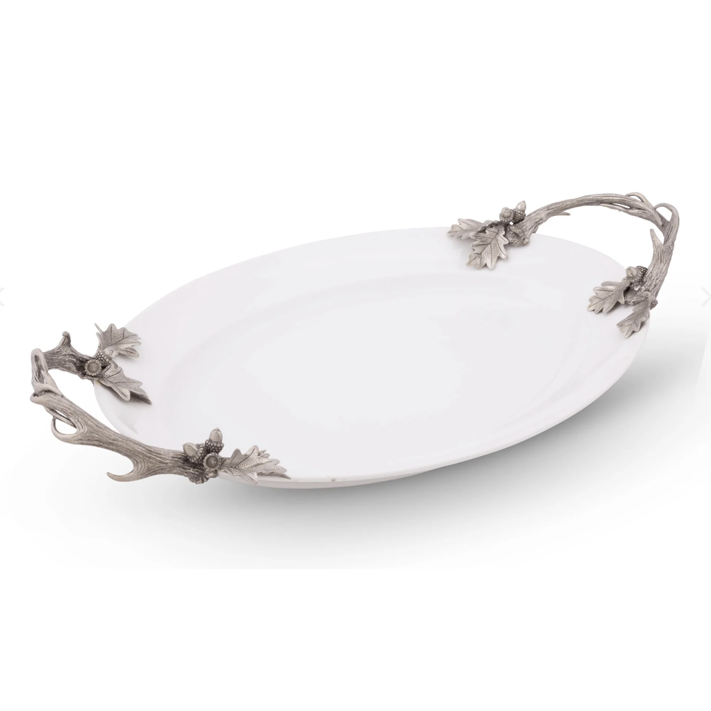 MH Fallen Antler - Stoneware & Pewter Tray