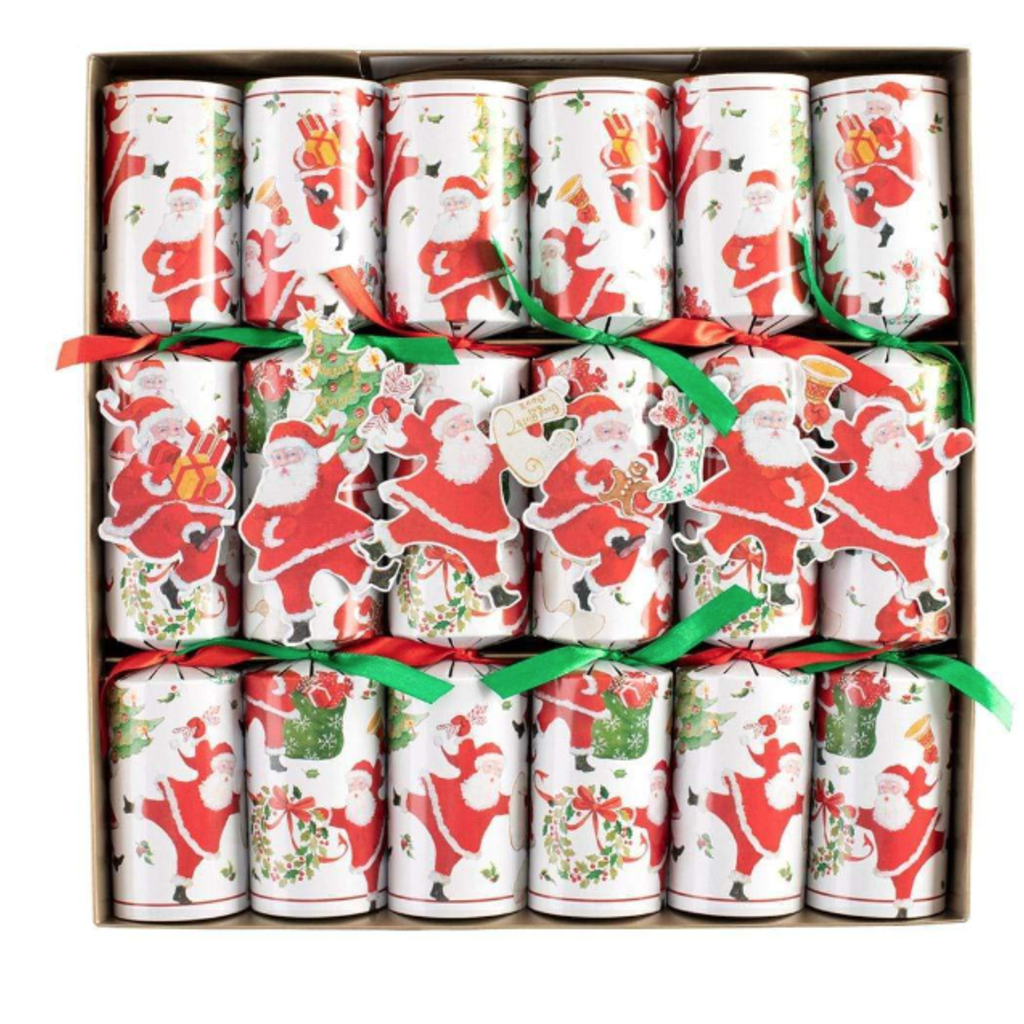 MH Christmas Crackers - 12" -  Dancing Santa - Box of 6