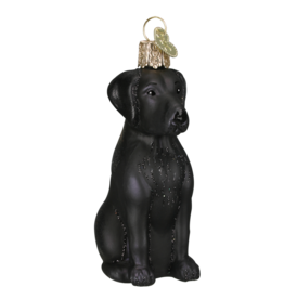 MH Ornament - Blown Glass - Black Labrador