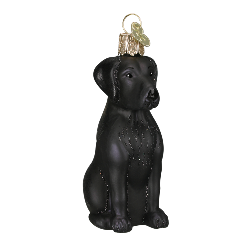 MH Ornament - Blown Glass - Black Labrador