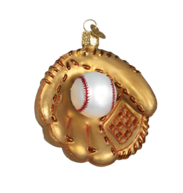 MH Ornament - Blown Glass - Sports -  Baseball Mitt
