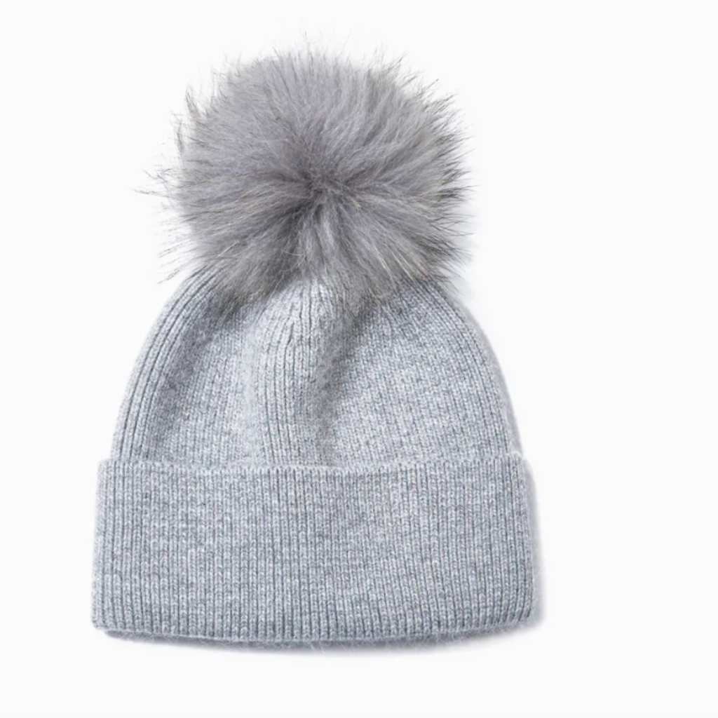 Hat - Knit Ribbed - Pom Pom - Multiple Colors