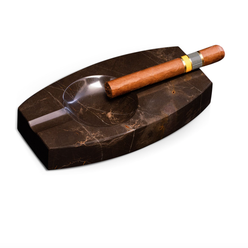Cigar Tray - Double - Amber Marble