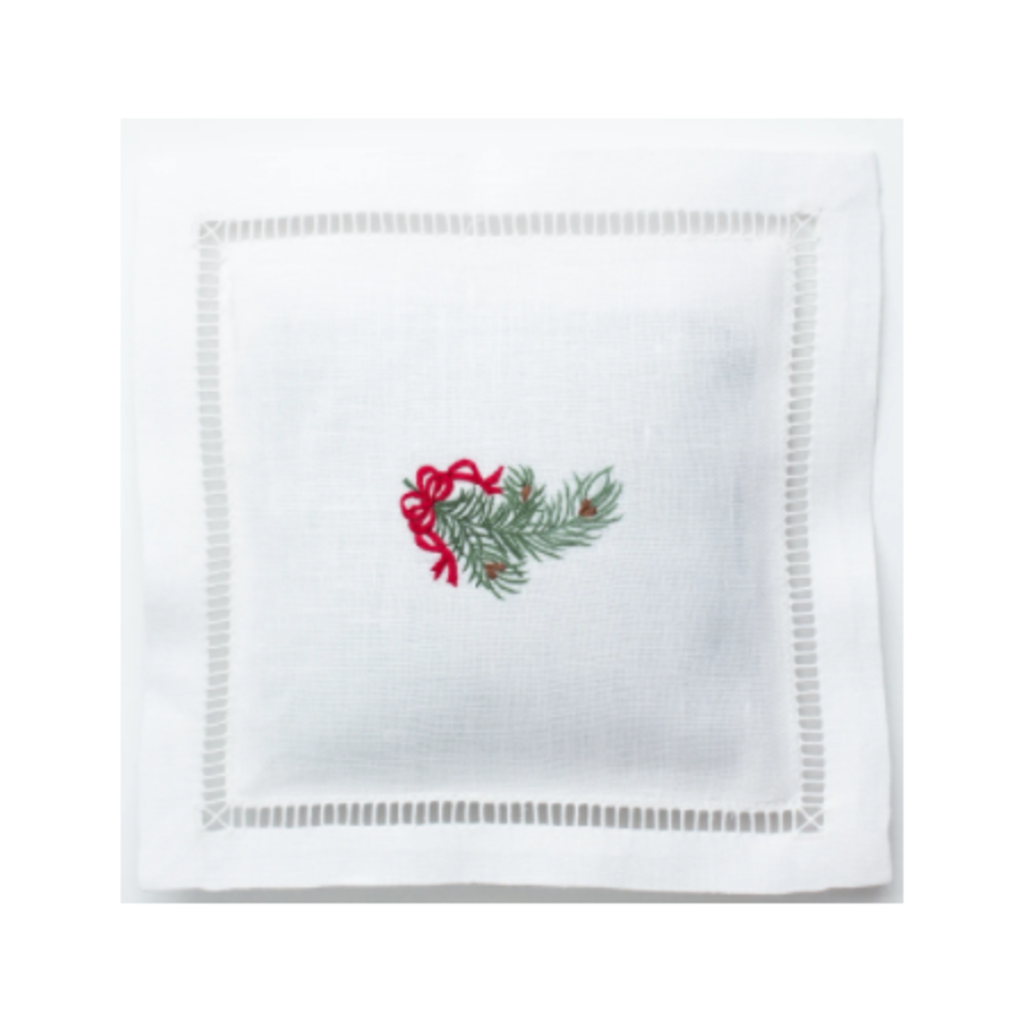 MH Sachet - White Linen Square - Multiple Motifs