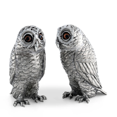Salt & Pepper - Owl- Pewter