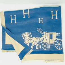 Scarf - H Inspired - Equestrian - Navy