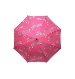 Umbrella - Scalamandre - Leaping Cheetah - Bubblegum