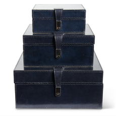 Box - Square - R. Blue - Leather -