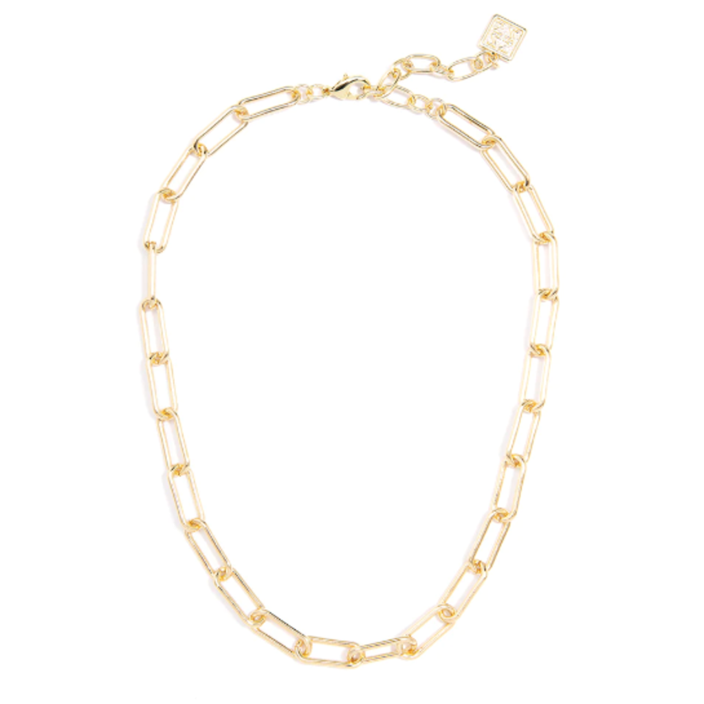 Necklace - Large Paperclip Link Collar - Gold