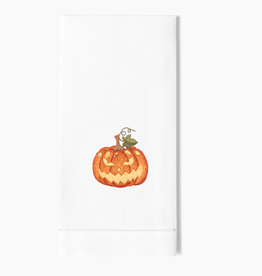 MH Hand Towel - 1 Jack O Lantern - White Cotton