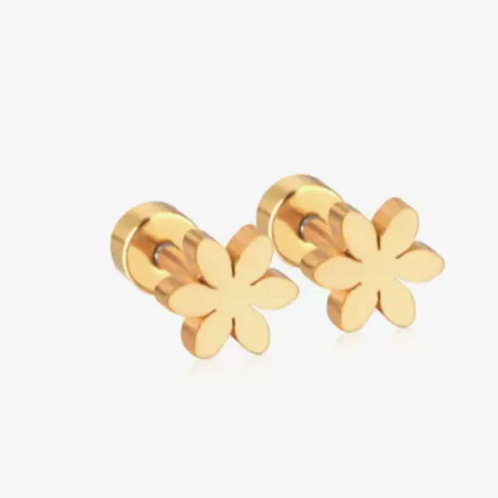 Earrings - Studs - Golden Daisy